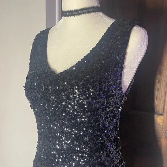 Black Sequin Dress by Amber Blue Black Sequin Dress by Amber Blue